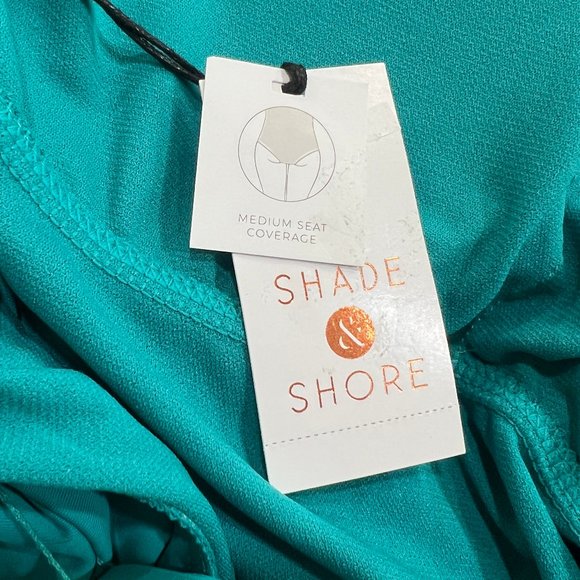 NWT Lace-Up One Piece Swimsuit - Shade & Shore - Teal - Picture 6 of 8